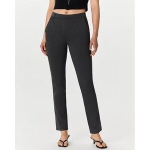 New Quince Ultra-Stretch Ponte Straight Leg Pant Charcoal Medium Inseam 30